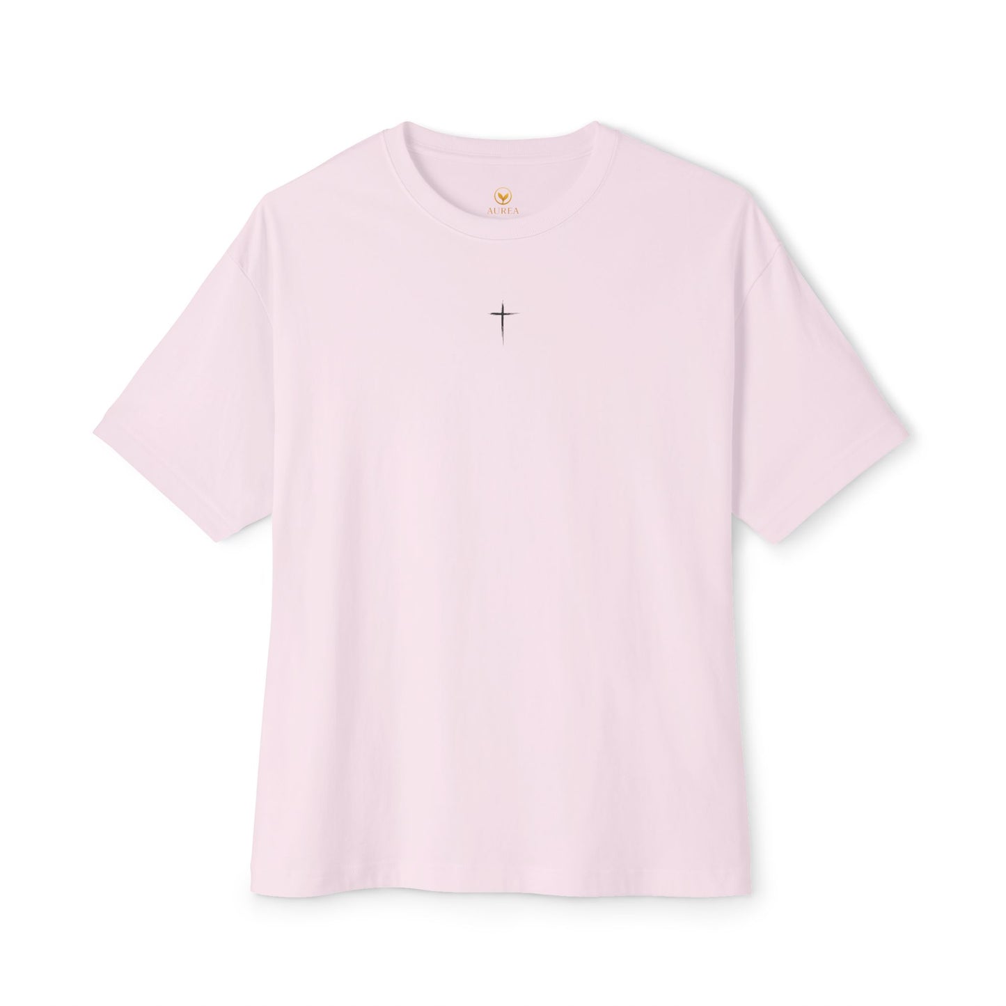 Minimalist Unisex Boxy Tee with Cross Design - Casual Wear, Relaxed Fit, Gifts for Him or Her, Everyday Style, Spiritual Apparel