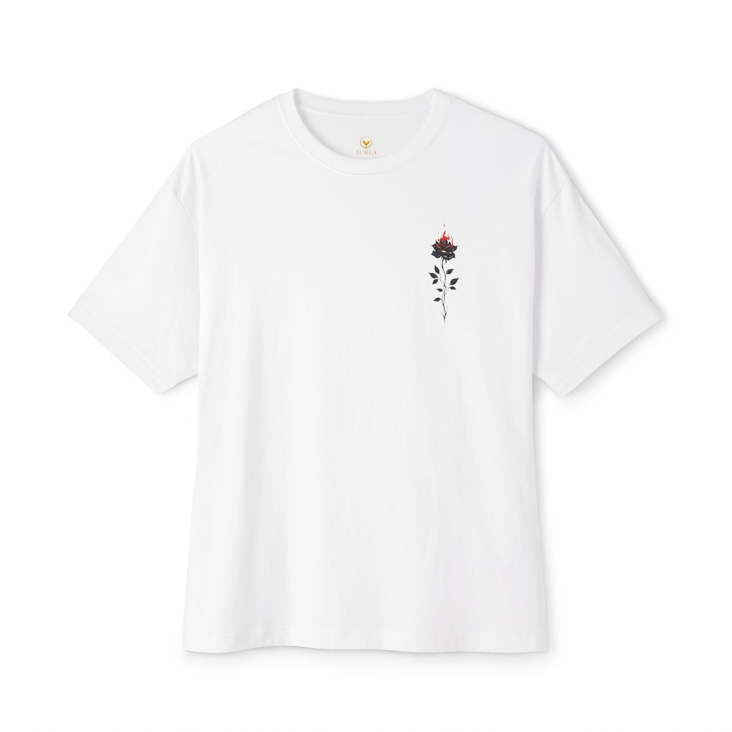 Floral Embroidered Oversized Tee | Relaxed Fit Unisex T-Shirt for Casual Outings, Gifts, Birthdays, Summer Vibes, Everyday Wear