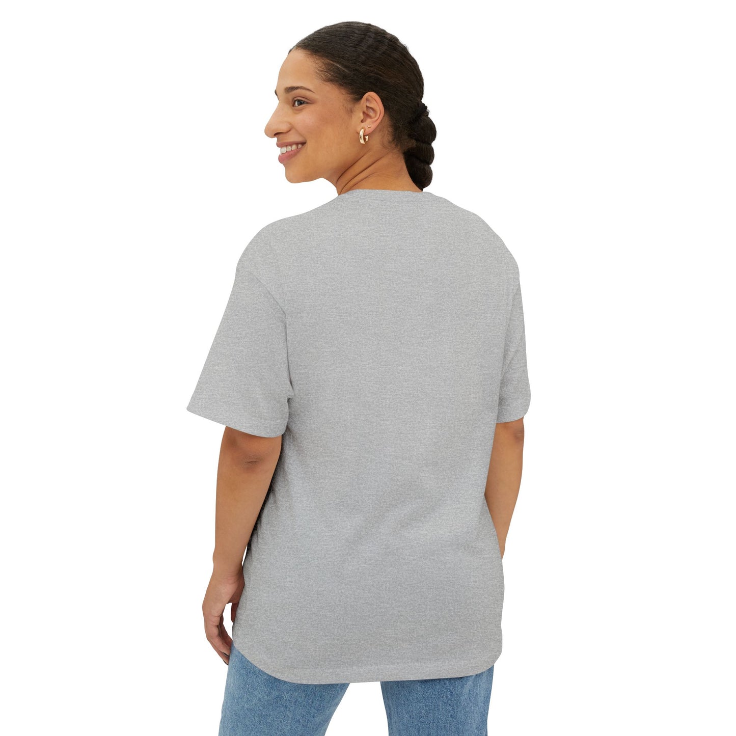 Minimalist Unisex Boxy Tee with Cross Design - Casual Wear, Relaxed Fit, Gifts for Him or Her, Everyday Style, Spiritual Apparel