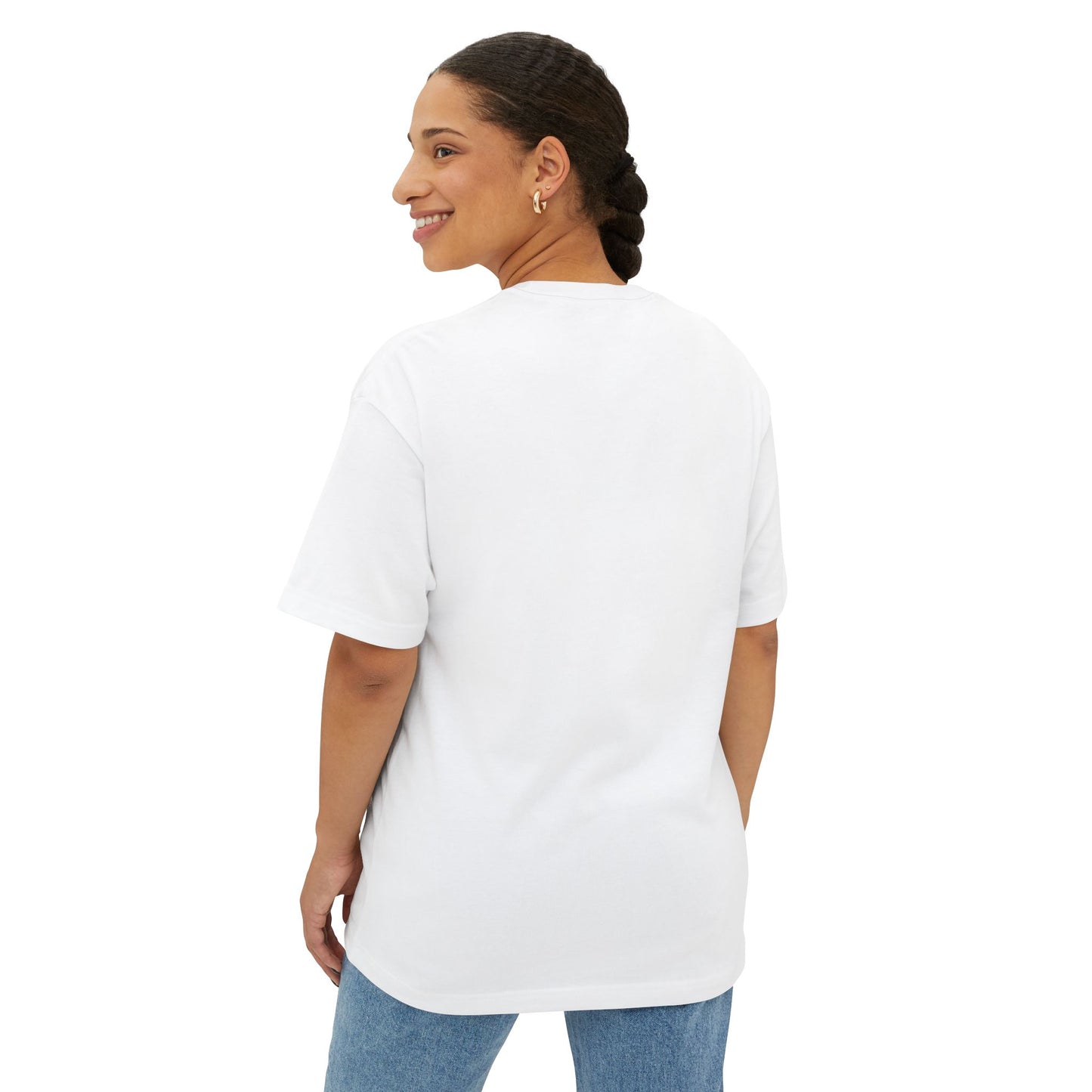 Minimalist Unisex Boxy Tee with Cross Design - Casual Wear, Relaxed Fit, Gifts for Him or Her, Everyday Style, Spiritual Apparel