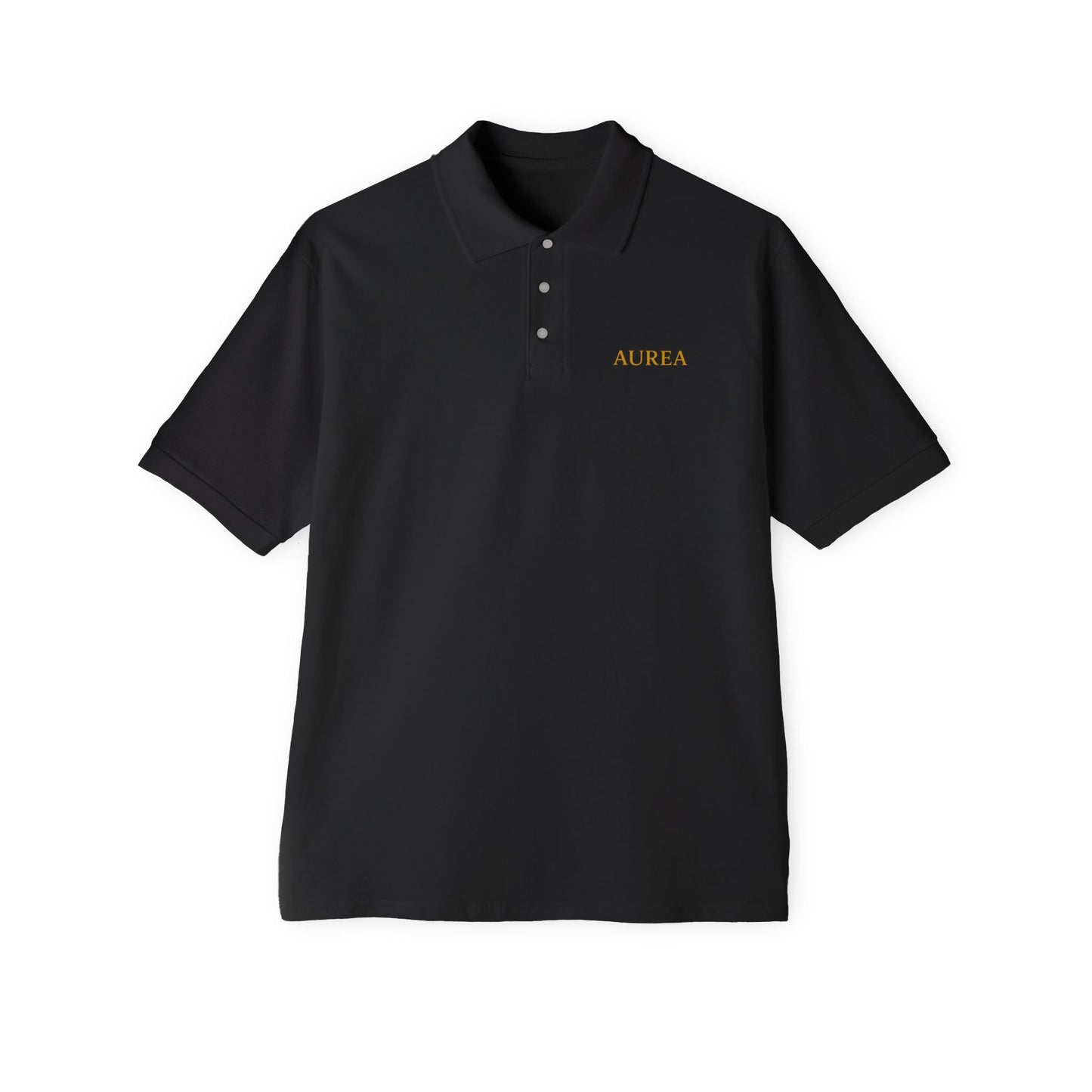 Men's Piqué Polo Shirt with AUREA Design - Casual Style, Gift for Him, Summer Essential, Versatile Wear, Golf or Everyday Use