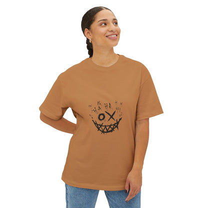 Unisex Oversized Boxy Tee with Playful Graphic, Casual Streetwear Top, Comfortable Daily Wear, Unique Gift Idea, Trendy Apparel