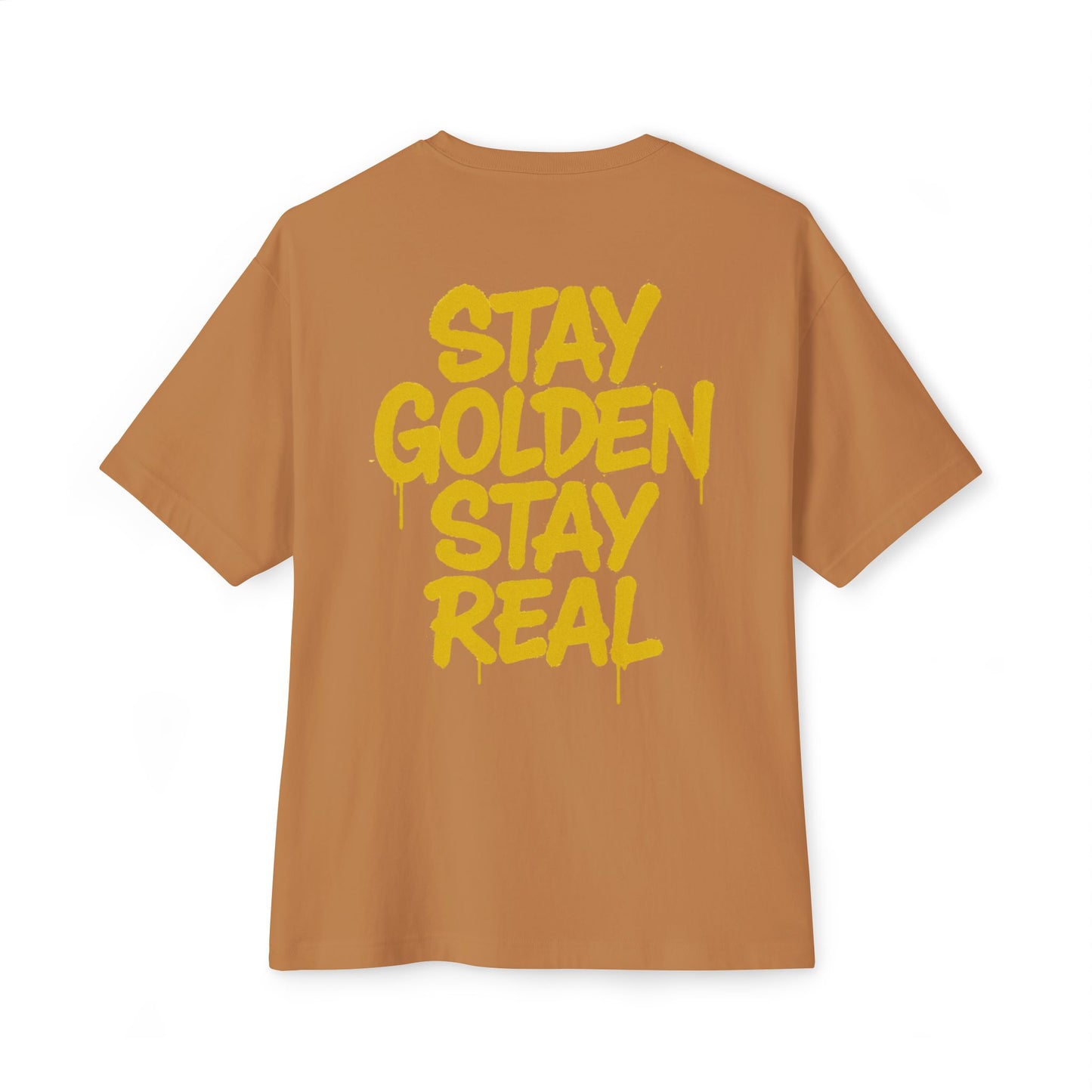 Stay Golden Oversized Tee, Unisex Boxy T-Shirt, Casual Graphic Tee, Everyday Wear, Gift for Friends, Motivation Apparel