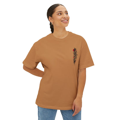 Chic Floral Unisex Oversized Tee, Relaxed Fit T-Shirt, Casual Wear, Gifts for Her, Street Style, Everyday Comfort