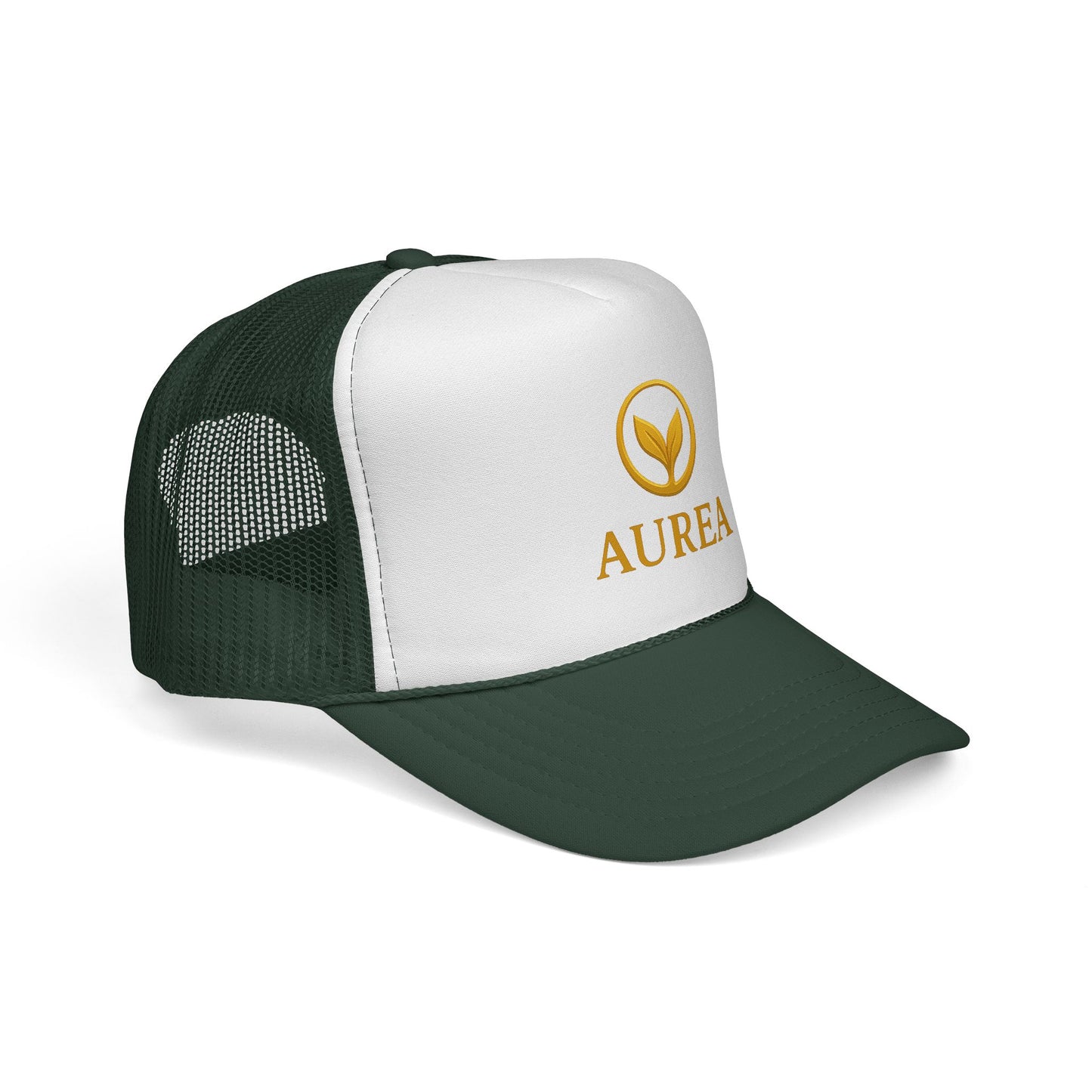 Stylish Trucker Cap with Gold Logo | Unisex, Perfect for Outdoor Adventures, Summer Festivals, Casual Wear, Gift for Him/Her