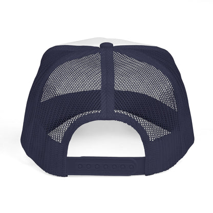 Stylish Trucker Cap with Gold Logo | Unisex, Perfect for Outdoor Adventures, Summer Festivals, Casual Wear, Gift for Him/Her