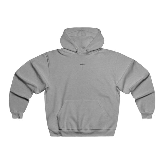 Men's NUBLEND® Hooded Sweatshirt with Cross Design, Cozy Hoodie for Christian Men, Faith-Inspired Gift, Stylish Everyday Wear