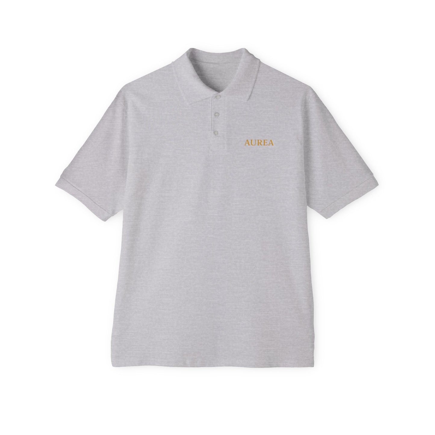 Men's Piqué Polo Shirt with AUREA Design - Casual Style, Gift for Him, Summer Essential, Versatile Wear, Golf or Everyday Use