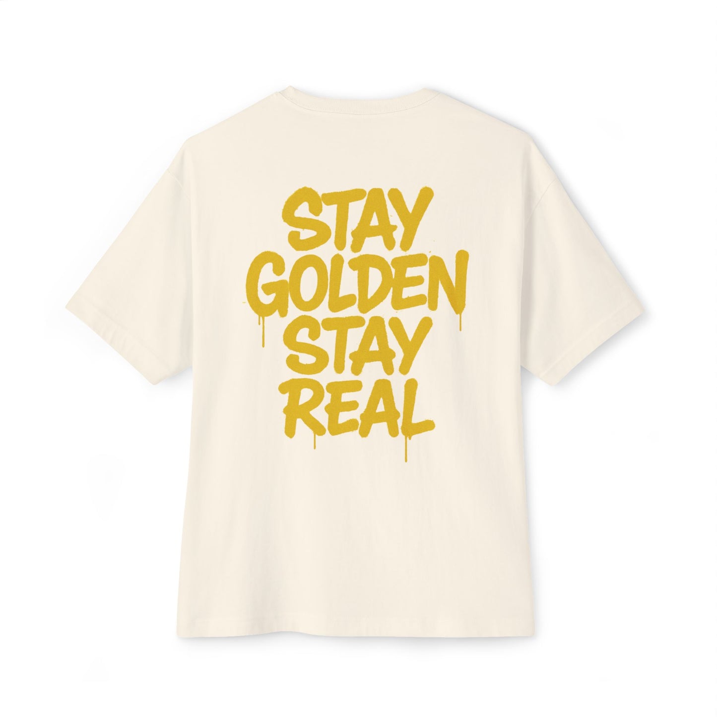Stay Golden Oversized Tee, Unisex Boxy T-Shirt, Casual Graphic Tee, Everyday Wear, Gift for Friends, Motivation Apparel