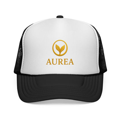 Stylish Trucker Cap with Gold Logo | Unisex, Perfect for Outdoor Adventures, Summer Festivals, Casual Wear, Gift for Him/Her