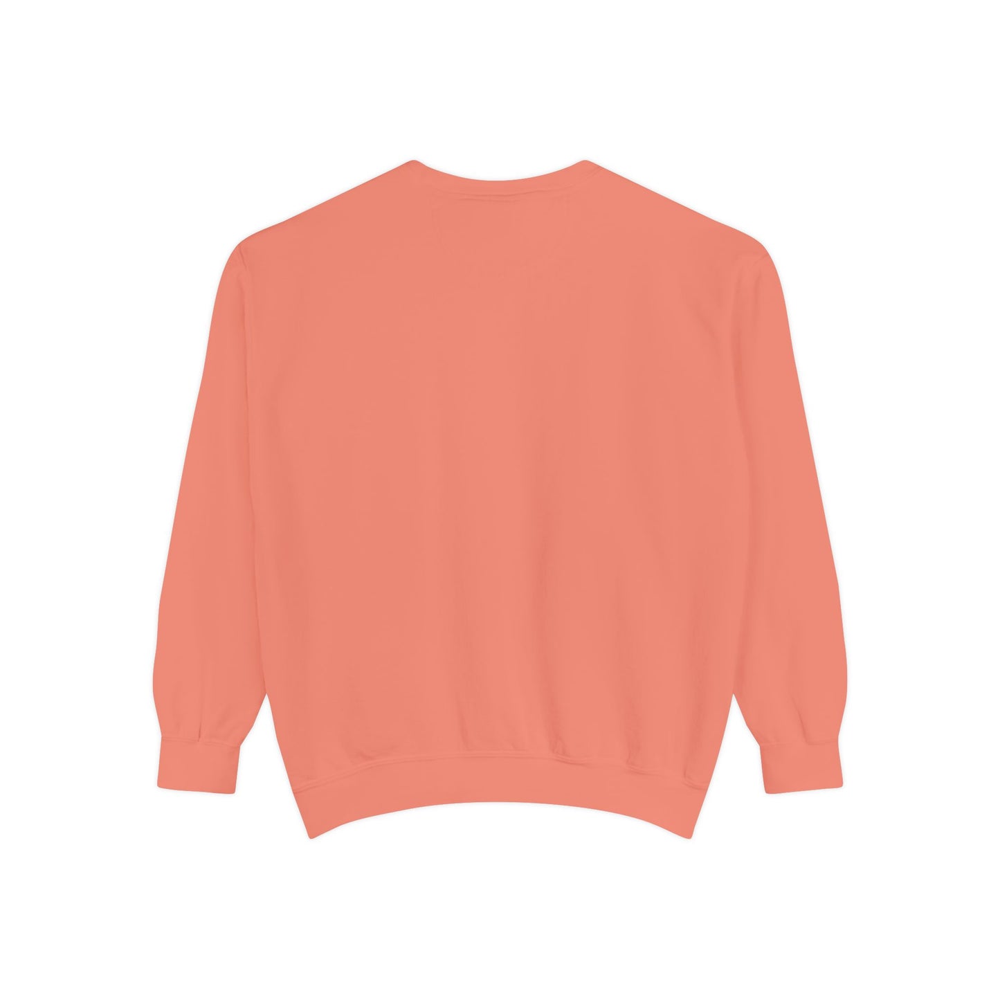 Garment-Dyed Sweatshirt with Minimalist Cross Design, Cozy Unisex Crewneck, Perfect for Spiritual Gifts, Casual Wear, Everyday Comfort