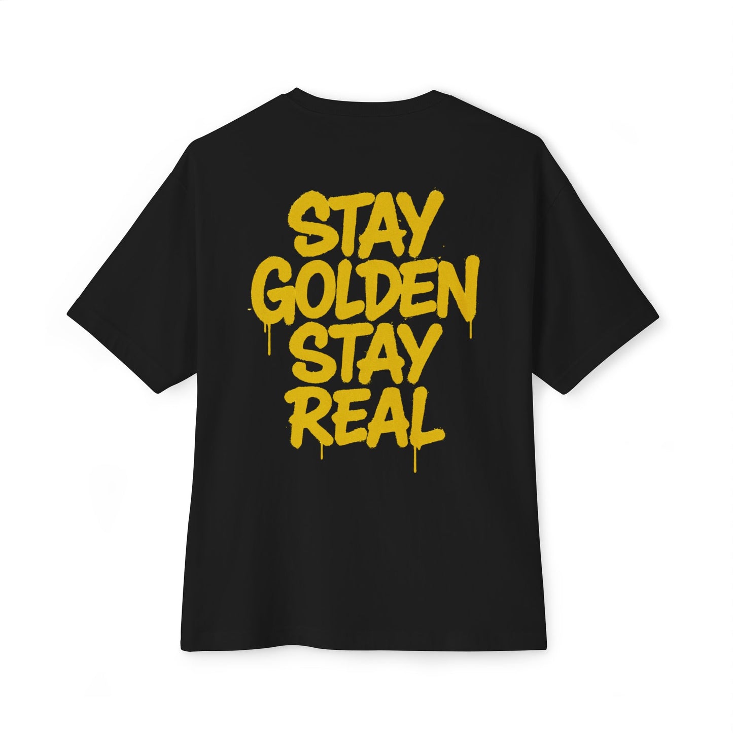 Stay Golden Oversized Tee, Unisex Boxy T-Shirt, Casual Graphic Tee, Everyday Wear, Gift for Friends, Motivation Apparel