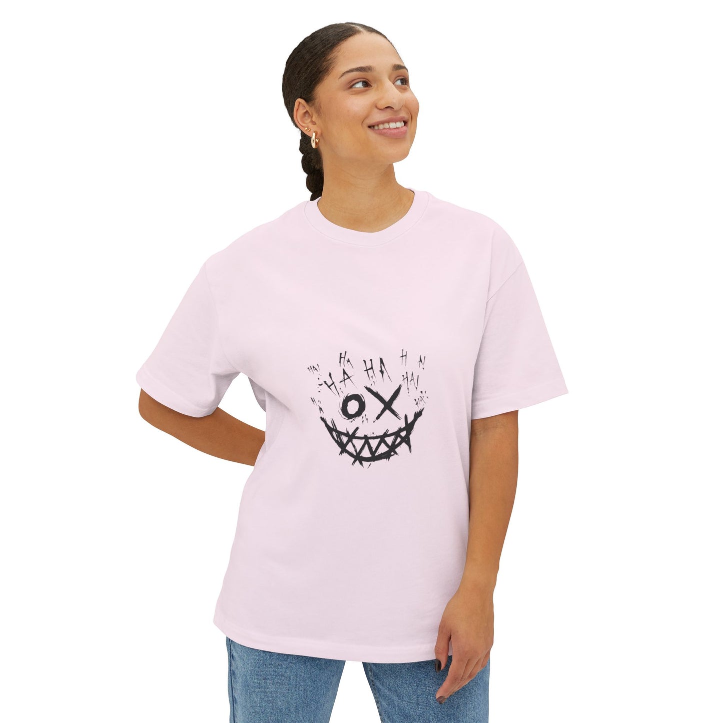 Unisex Oversized Boxy Tee with Playful Graphic, Casual Streetwear Top, Comfortable Daily Wear, Unique Gift Idea, Trendy Apparel