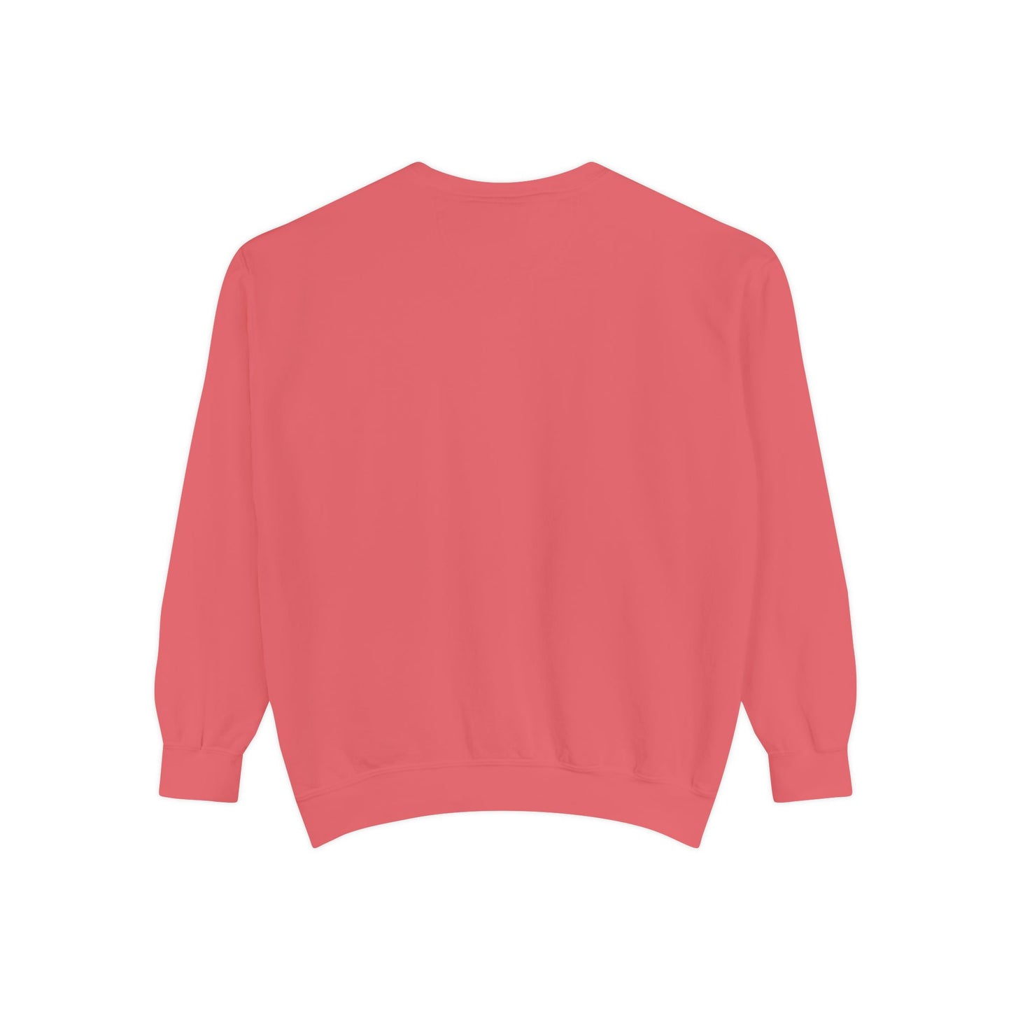 Garment-Dyed Sweatshirt with Minimalist Cross Design, Cozy Unisex Crewneck, Perfect for Spiritual Gifts, Casual Wear, Everyday Comfort