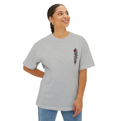 Chic Floral Unisex Oversized Tee, Relaxed Fit T-Shirt, Casual Wear, Gifts for Her, Street Style, Everyday Comfort