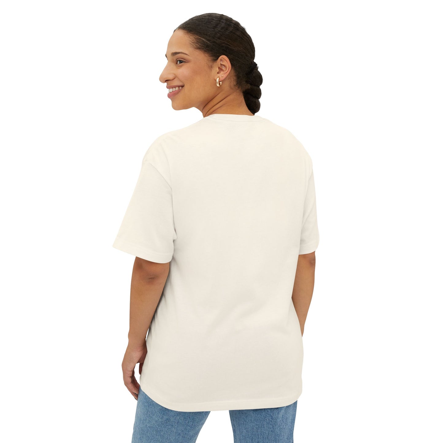 Minimalist Unisex Boxy Tee with Cross Design - Casual Wear, Relaxed Fit, Gifts for Him or Her, Everyday Style, Spiritual Apparel